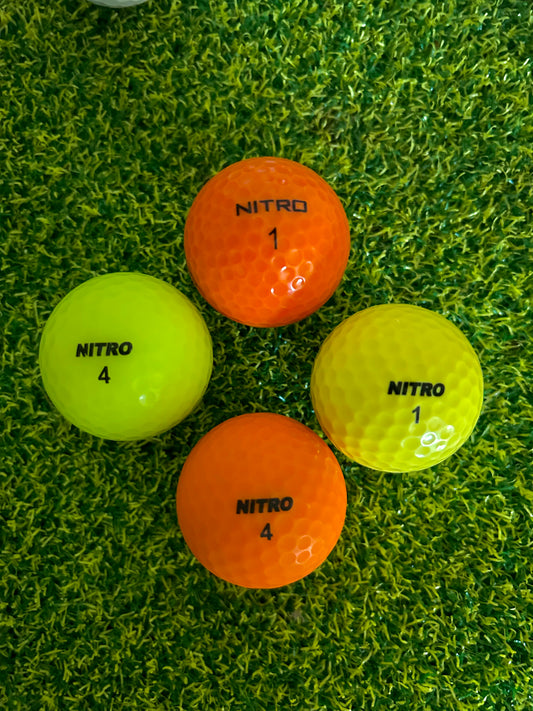 12 Assorted Colored Nitro Golf Balls