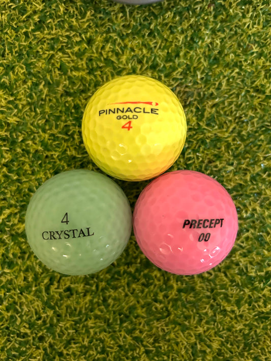 12 assorted Colored golf balls